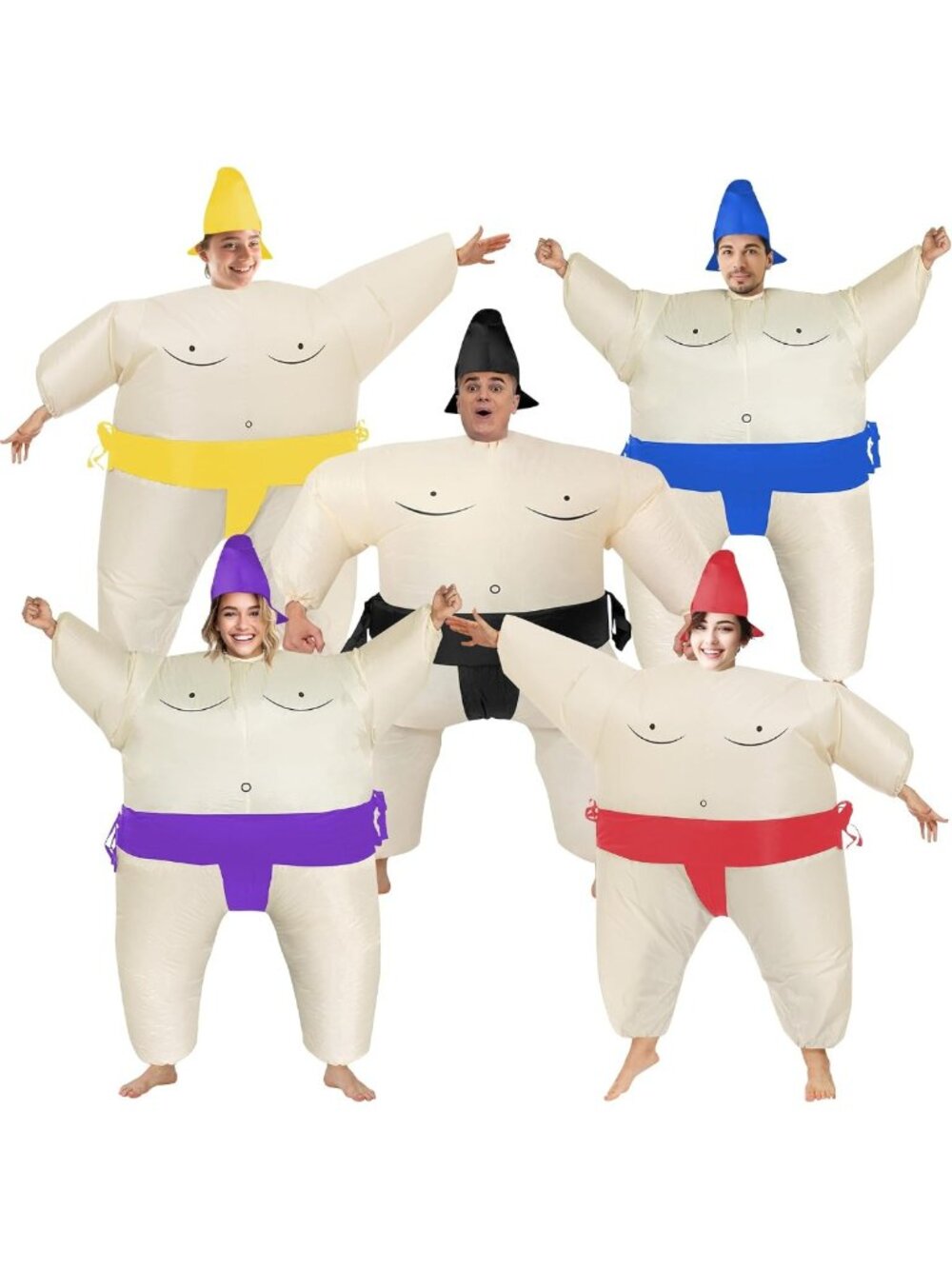 Funny Inflatable Sumo Wrestler Costume - Adult Blow-Up Suit for Halloween